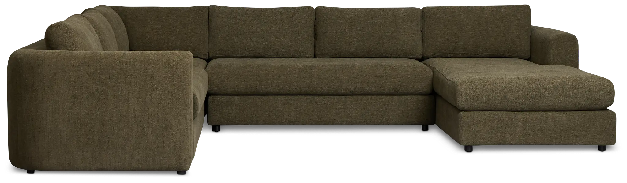 Alma Light Beige Fabric Medium Right Chaise Sectional
