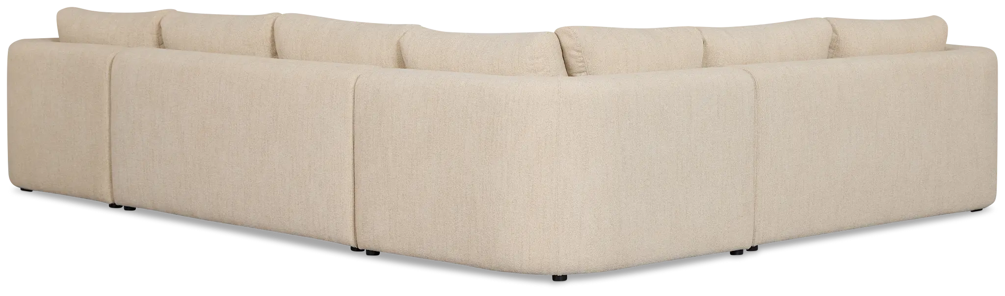 Alma Light Beige Fabric Medium Right Chaise Sectional