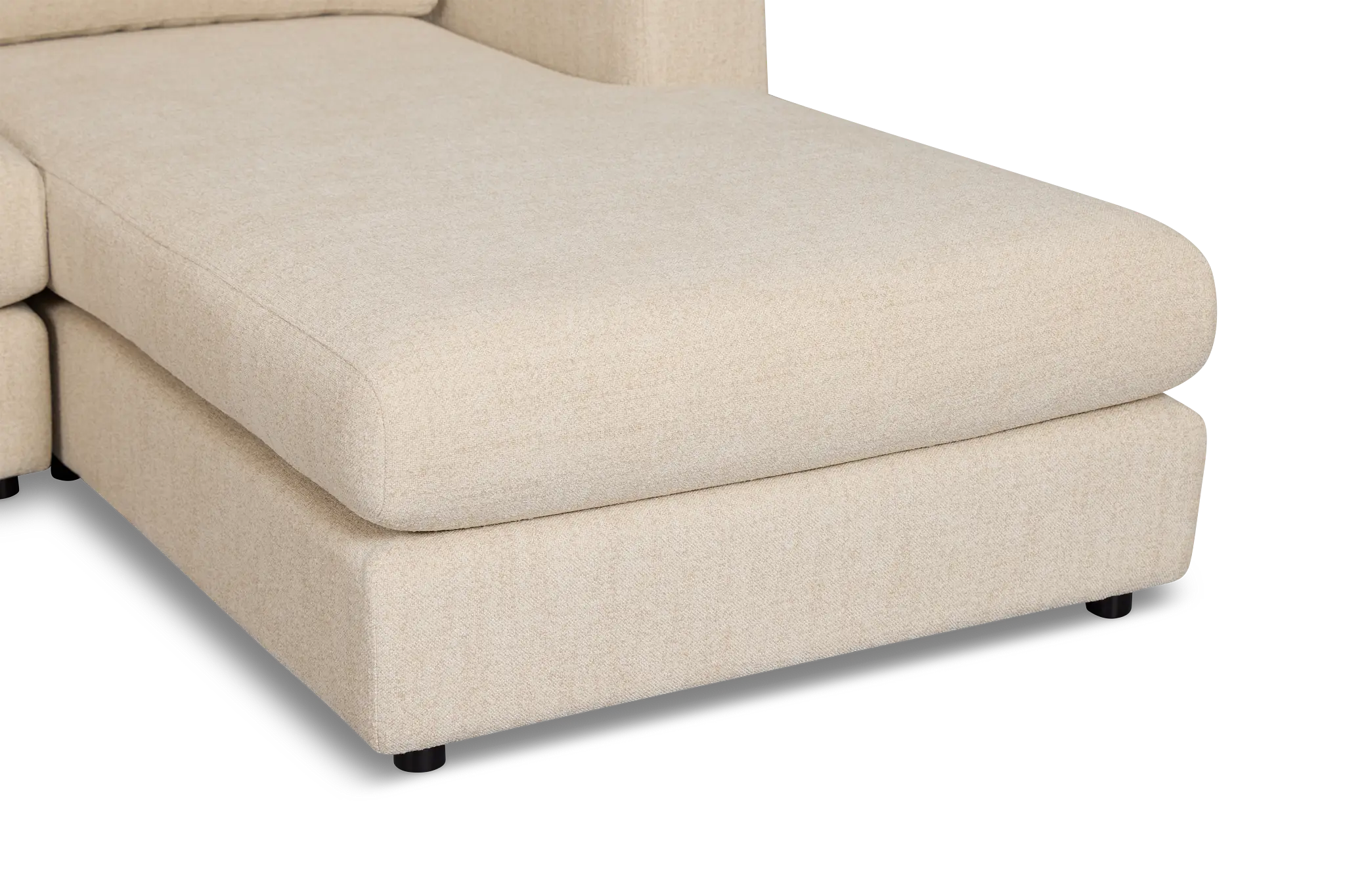 Alma Light Beige Fabric Medium Right Chaise Sectional