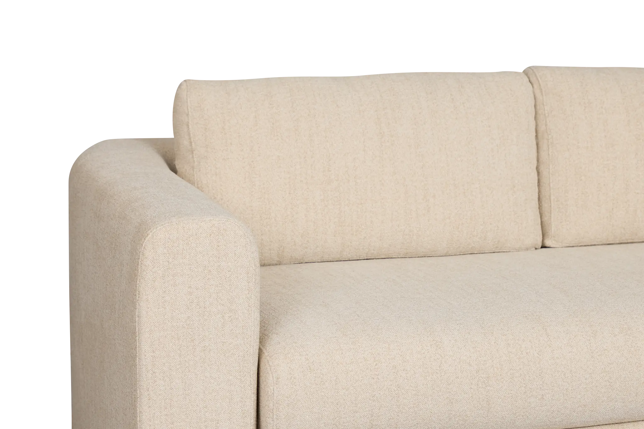 Alma Light Beige Fabric Medium Right Chaise Sectional